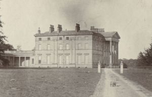 Attingham Hall during the early 1900s. View towards the west side of the house.
